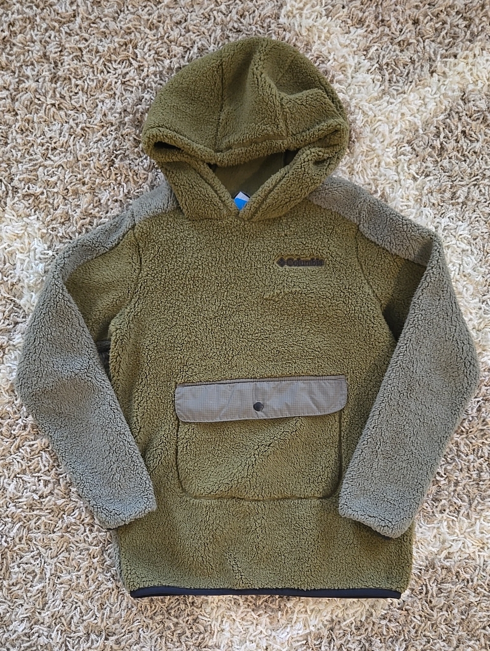 NWT Columbia Olive Green Kids' Sherpa Hoodie